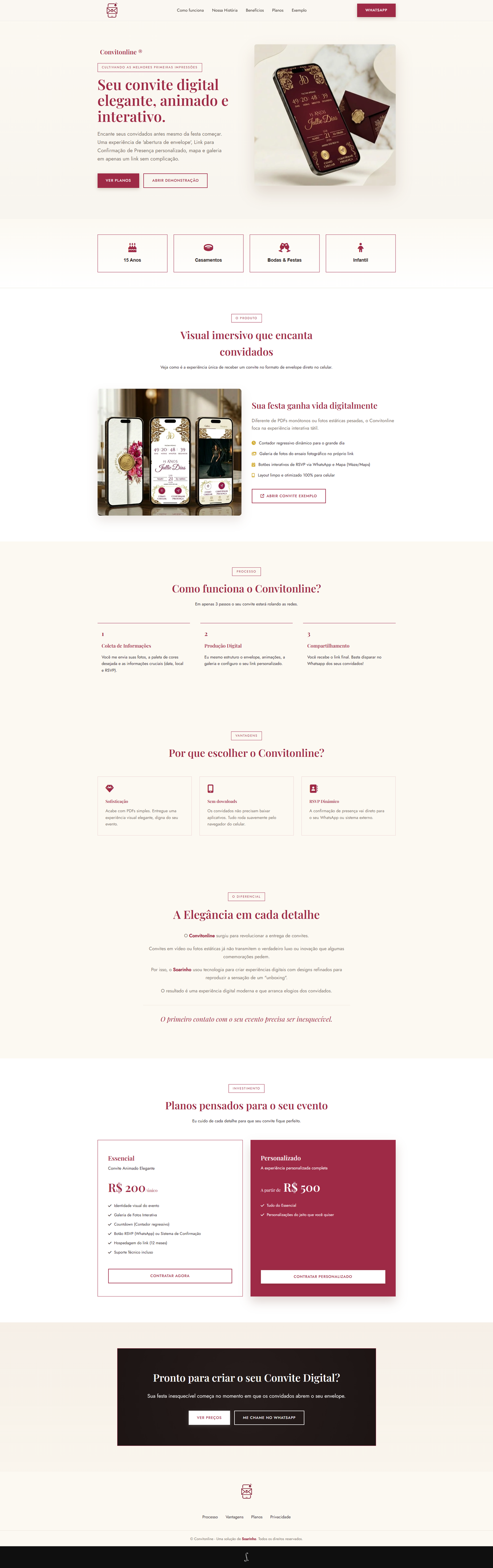 Site e Sistema de Convite Online Prático e Dinâmico